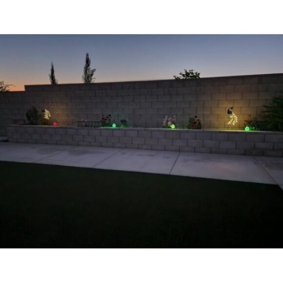 4 Pack Solar Lanterns w/ Shepherd Hooks Hanging Solar Lights Color Changing - Picture 4 of 7